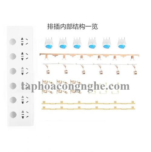Ugreen 30242 3M Màu Trắng Ổ cắm điện đa năng 6 cổng + công tắc MAX 2500W CD117 30030242